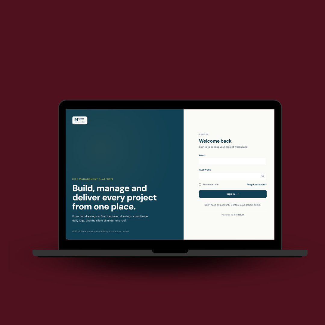 Glebe software interface